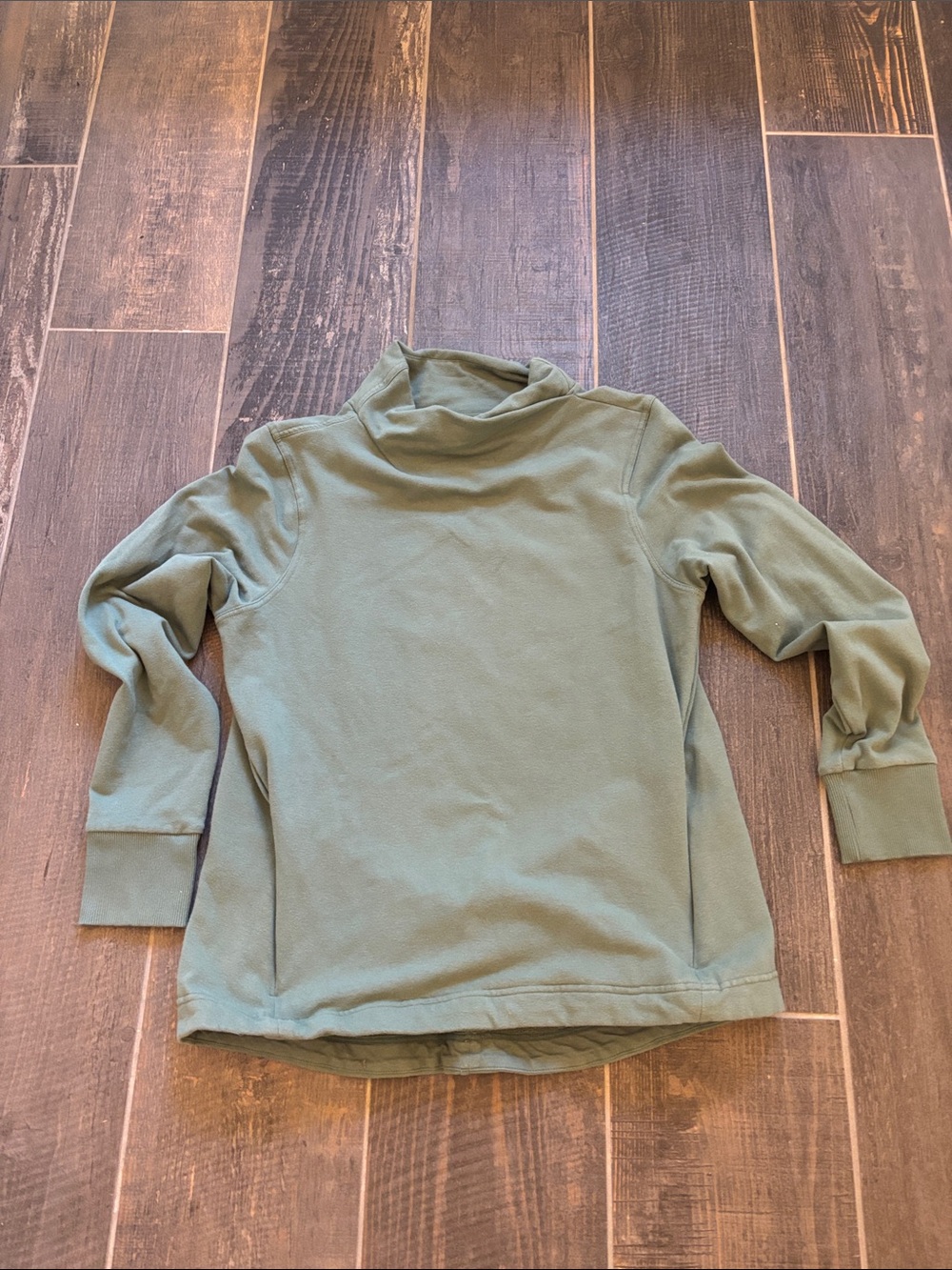 Yogalicious Olive Green Kids Turtleneck Sweatshirt